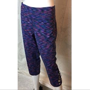 Ideology Printed Lattice Detail Capris